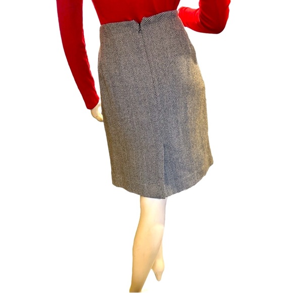 Talbots Vintage Herringbone Tweed Skirt - Picture 3 of 3